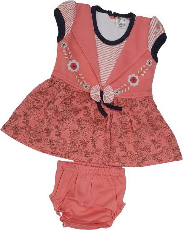 Baby Girls Party(Festive) Dress Panty  (Pink)