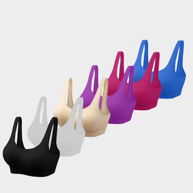Air Sports Bra (Free Size, Fits Best- 28-34) Women Sports Non Padded Bra  (Multicolor)