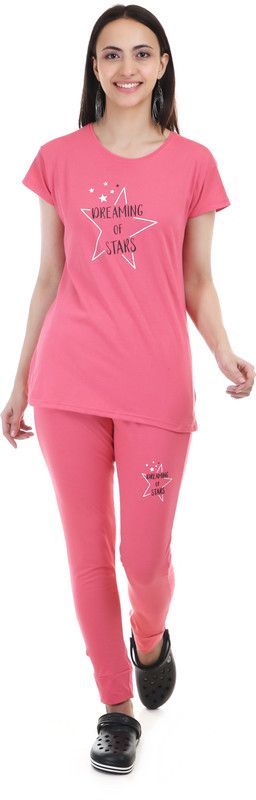 Women Co-ords Pink Printed