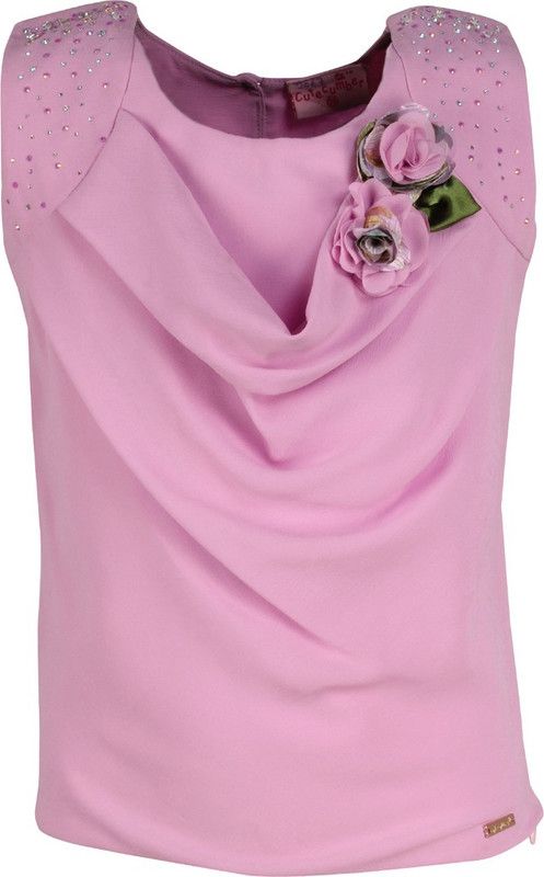 Baby Girls Party Poly Georgette Top  (Purple, Pack of 1)