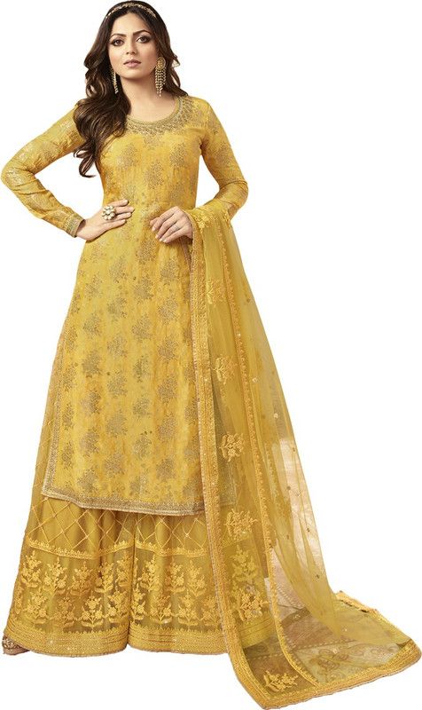 Women Top and Palazzo Set Jacquard