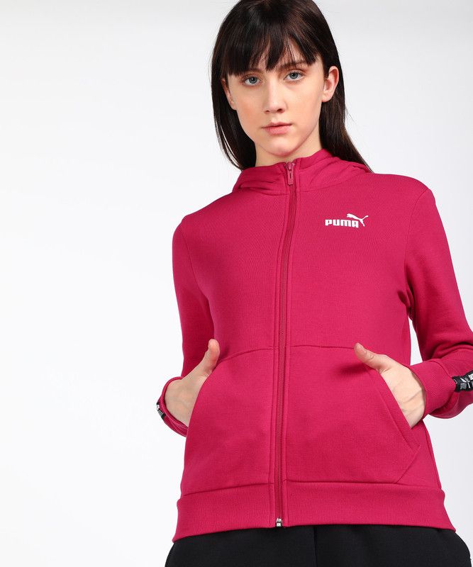 PUMA POWER Full-Zip Hoodie FL Women Solid Sports Jacket