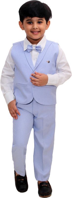 Boys Party(Festive) Dress Waistcoat  (Blue)