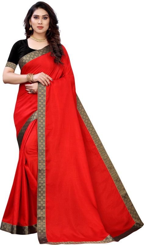 Self Design Bhagalpuri Tussar Silk Saree  (Red)