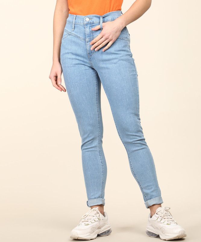 720 Women Super Skinny High Rise Blue Jeans