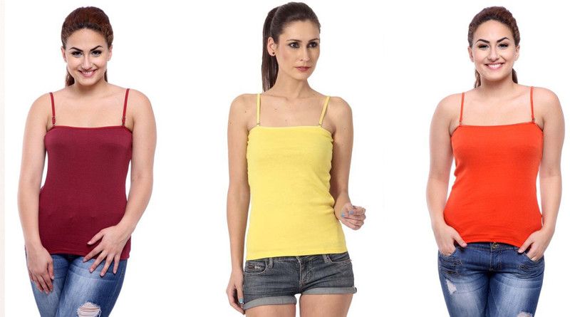 Women Maroon, Orange, Yellow Camisole