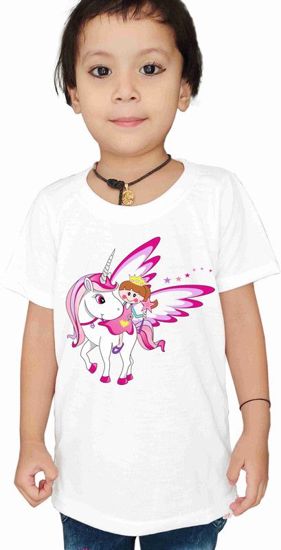Baby Boys & Baby Girls Cartoon/Superhero Polycotton T Shirt  (White, Pack of 1)