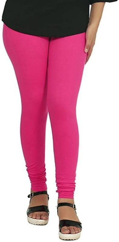 ADJ Churidar Ethnic Wear Legging  (Pink, Solid)