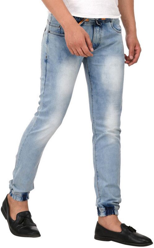Men Jogger Fit Low Rise Green, Blue Jeans