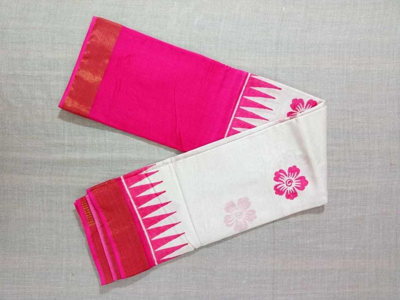 Woven Sambalpuri Pure Silk Saree  (Pink)