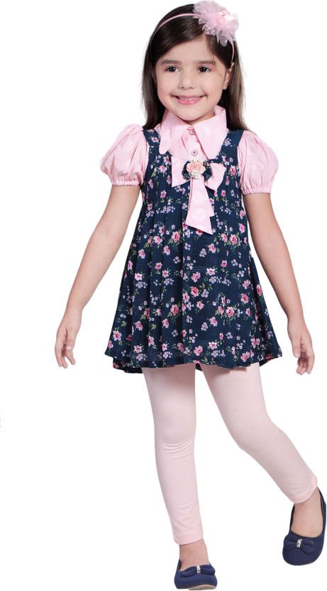 Girls Casual Dress Legging  (Blue)