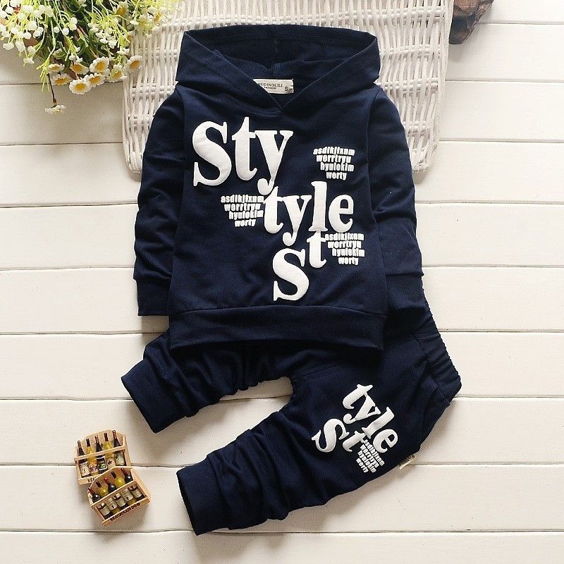 Boys Casual Sweatshirt Pyjama  (Dark Blue)