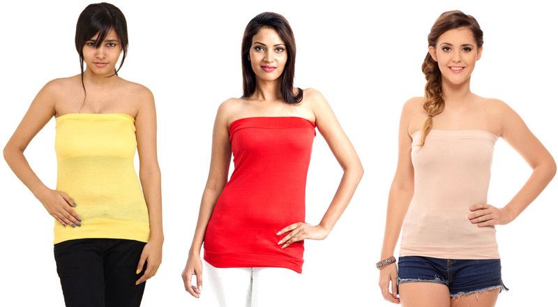 Women Red, Beige, Yellow Tube