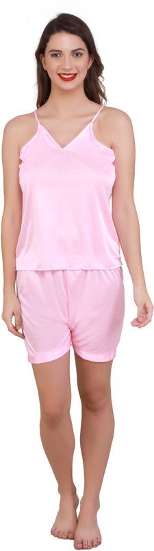 Girls Top & Shorts Set Pink Solid