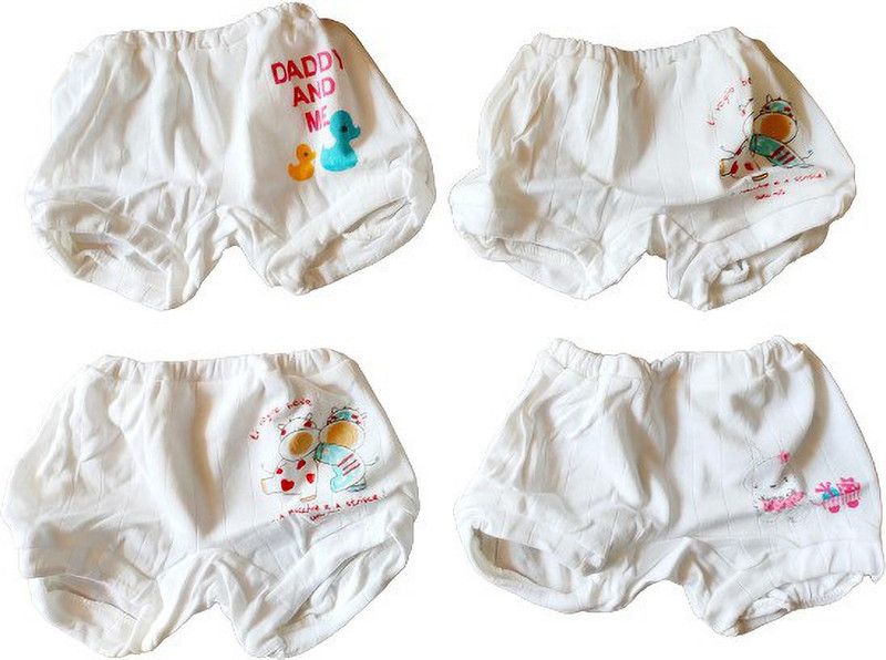 Panty For Baby Girls  (White, Pack of 4)