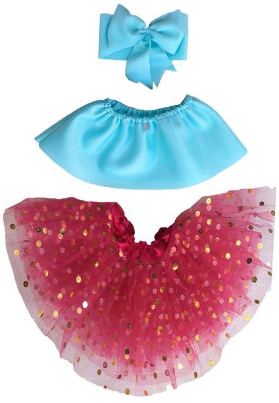 Girls Barbie Casual Top Hairband  (Light Green)