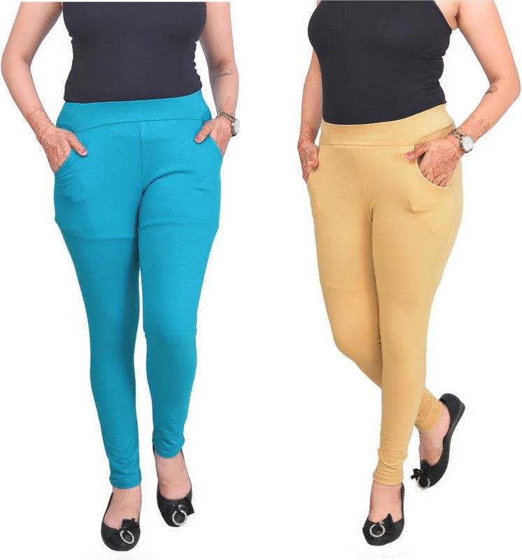 Glofur Ankle Length Western Wear Legging  (Multicolor, Solid)