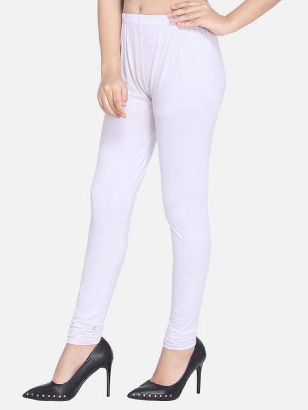 De-Ultimate Churidar Length Western Wear Legging  (White, Solid)