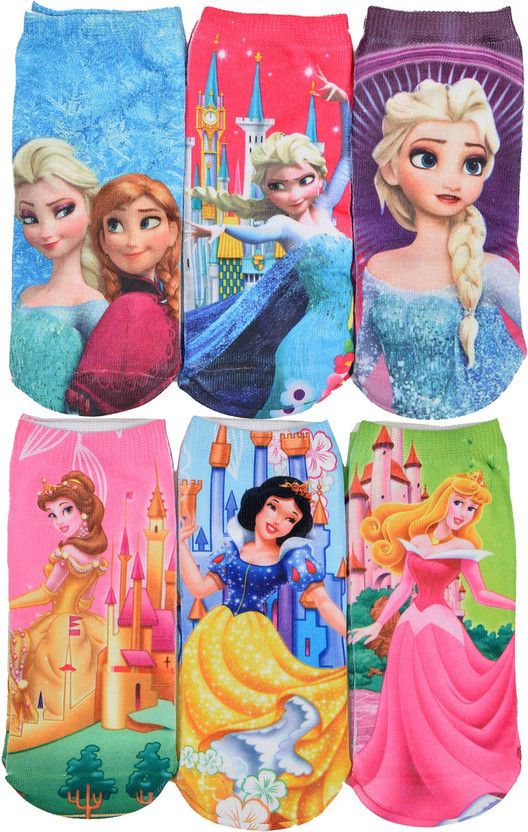 Girls Printed Ankle Length  (Pack of 6)