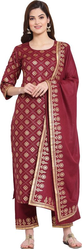 Printed Kurta, Salwar & Dupatta Set