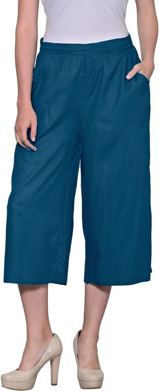 Fashion Women Blue Capri