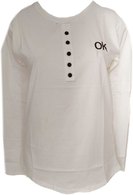 Casual Solid White Top