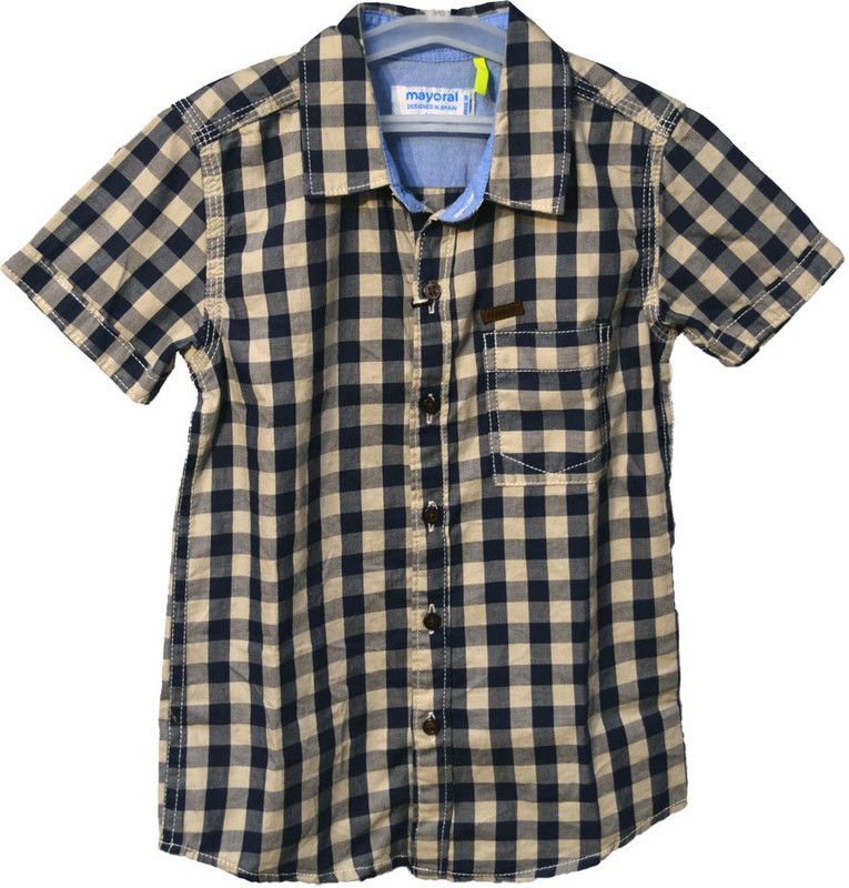 Boys Regular, Slim Fit Checkered Casual Shirt