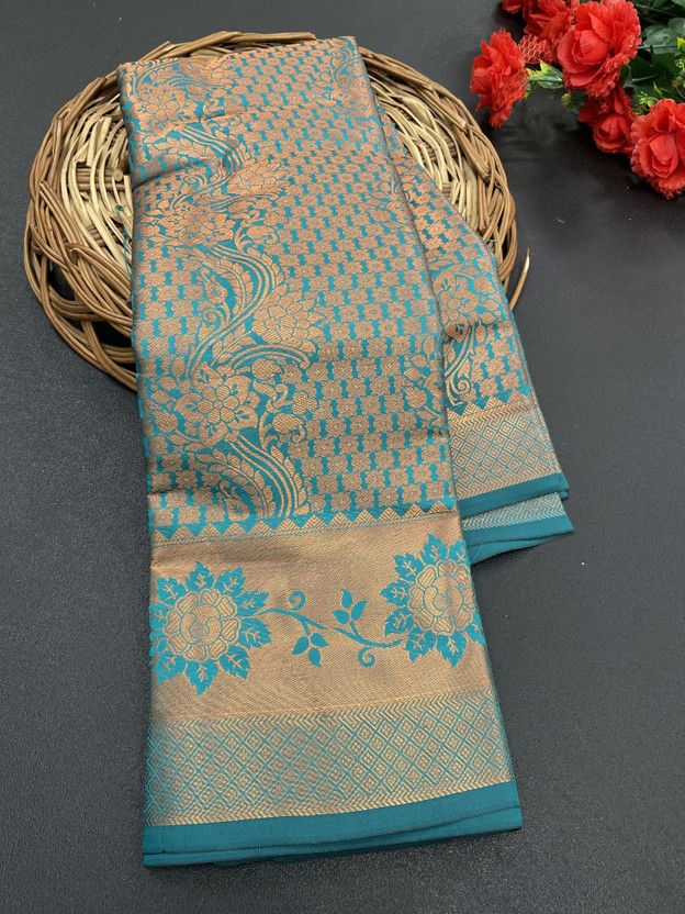 Semi Stitched Jacquard Blouse Material Printed