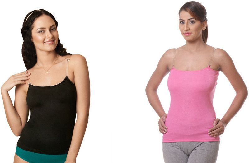 Women Black, Pink Camisole