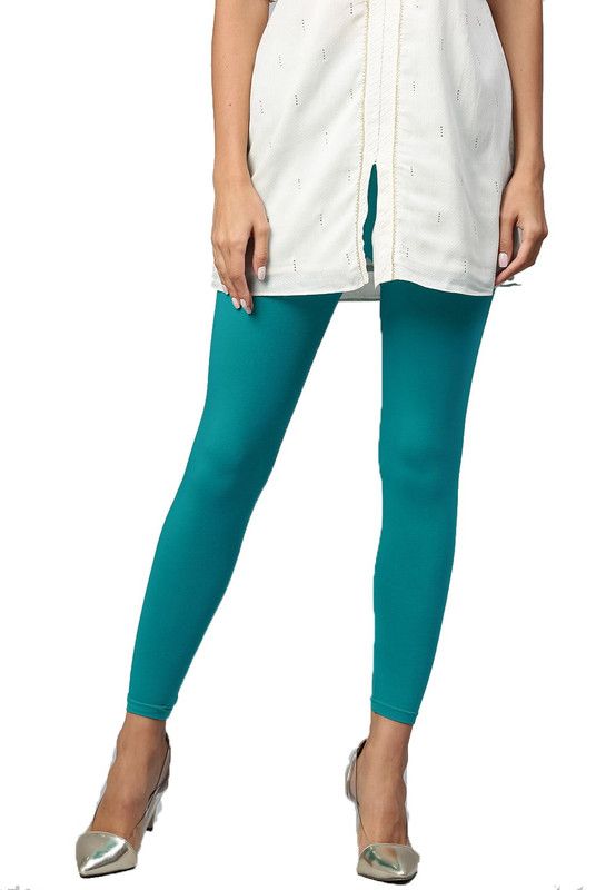 T CCandy Ankle Length Ethnic Wear Legging  (Green, Solid)