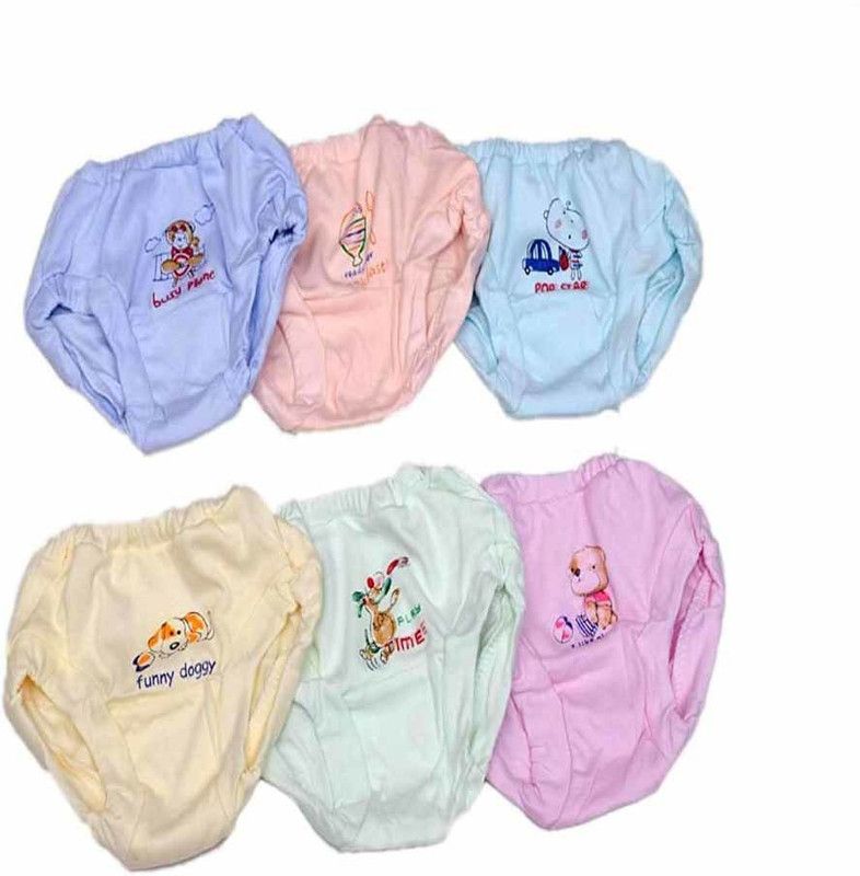 Panty For Girls  (Pink, Pack of 6)