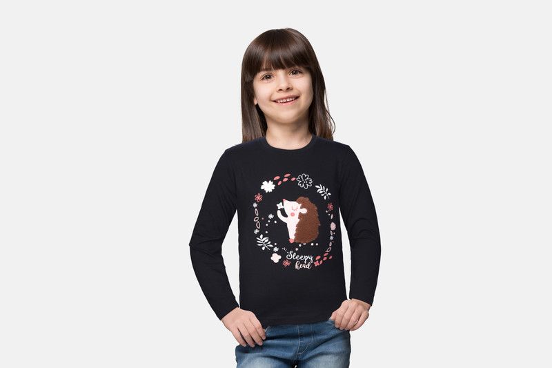 Baby Girls Casual Pure Cotton Knit Top  (Black, Pack of 1)