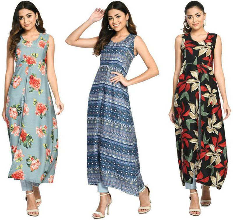 Women A-line Grey, Light Blue, Black Dress