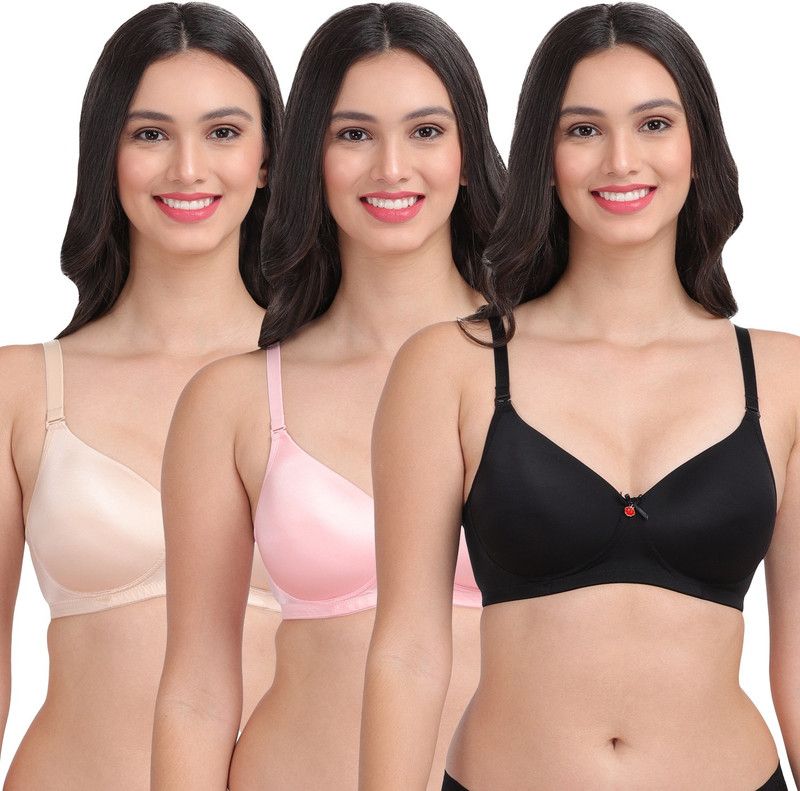 Women T-Shirt Lightly Padded Bra  (Multicolor)
