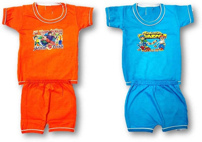 Baby Boys & Baby Girls Chhota Bheem Casual T-shirt Shorts  (Multicolor)