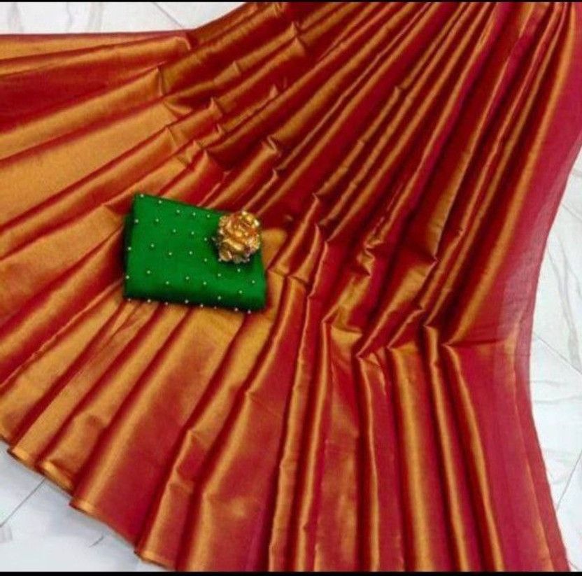 Self Design Daily Wear Art Silk Saree  (Orange)