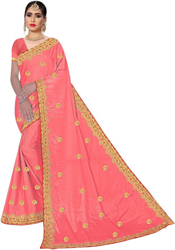 Bhagalpuri Chiffon Saree  (Pink)