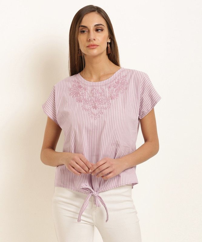 Casual Cap Sleeves Checkered Women Purple Top