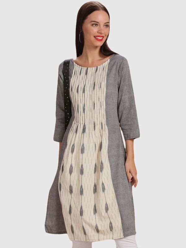Women Solid Viscose Rayon A-line Kurta  (White)