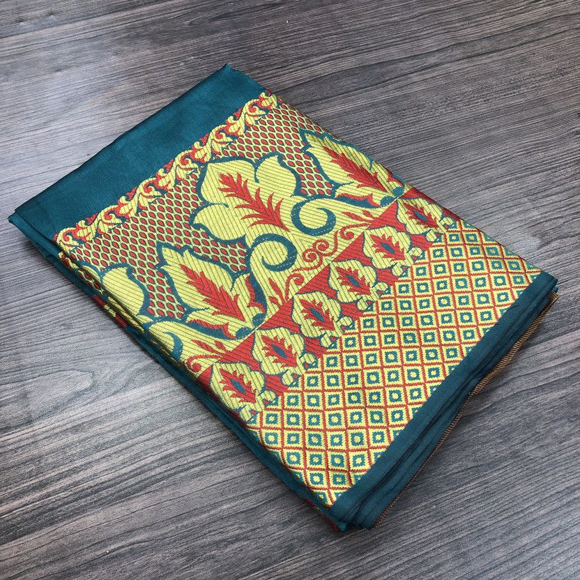 Woven Banarasi Jacquard Saree  (Multicolor, Red)