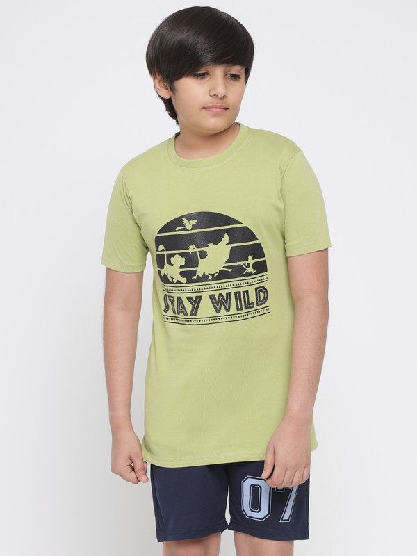 Boys Graphic Print Pure Cotton Kids Nightwear  (Multicolor Pack of 1)