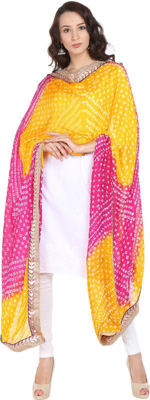 Pure Silk Embellished Multicolor Women Dupatta