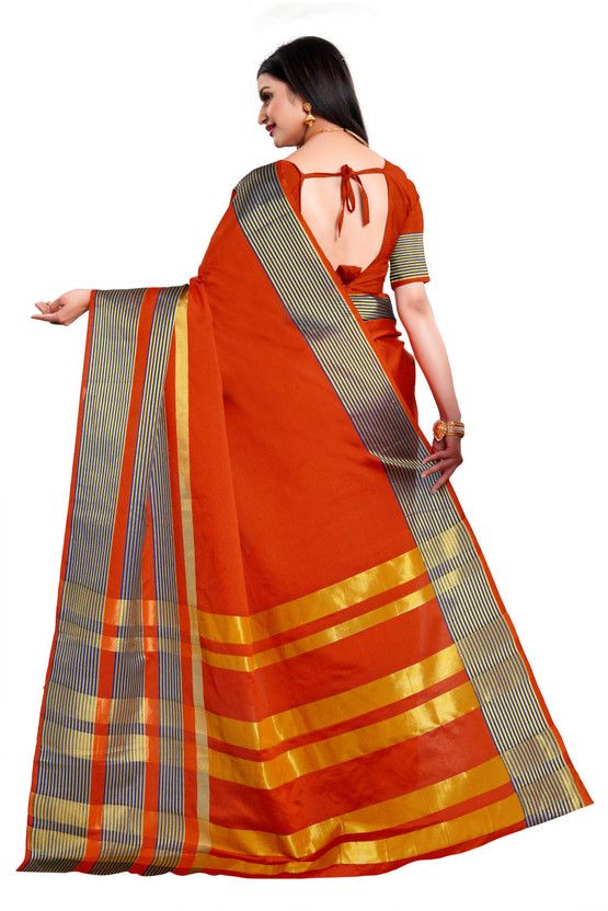 Embellished Assam Silk Cotton Silk Saree  (Red)