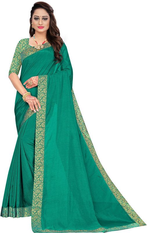 Floral Print Jamdani Art Silk Saree  (Green)