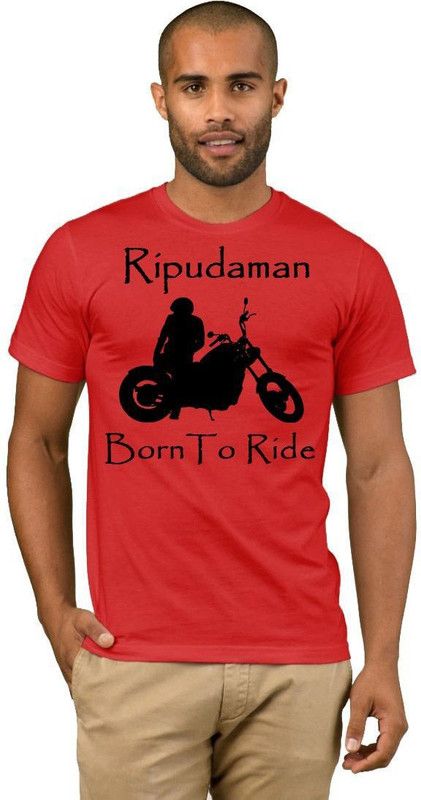 Ripudaman Bike Rider Quotation V22 Men Printed Round Neck Cotton Blend Red T-Shirt