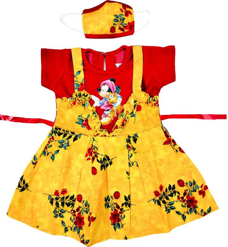 Baby Girls Maxi/Full Length Festive/Wedding Dress  (Multicolor, Short Sleeve)