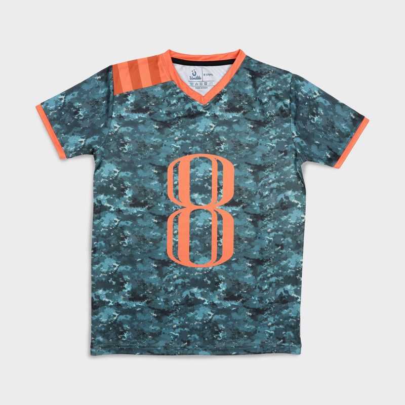 Green Lagoon Tshirt Boys Abstract Polyester T Shirt  (Multicolor, Pack of 1)