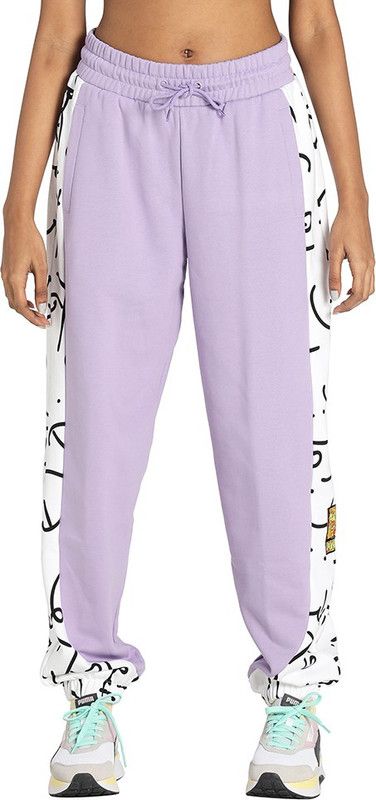 x BRITTO W Sweat Pants Women Printed Purple Track Pants