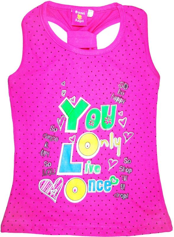 Casual Cotton Blend T-Back Top  (Pink, Pack of 1)