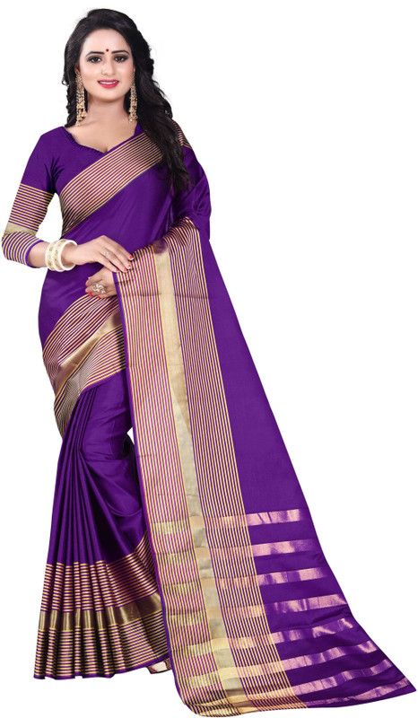 Self Design, Solid/Plain Bollywood Cotton Silk Saree  (Multicolor)